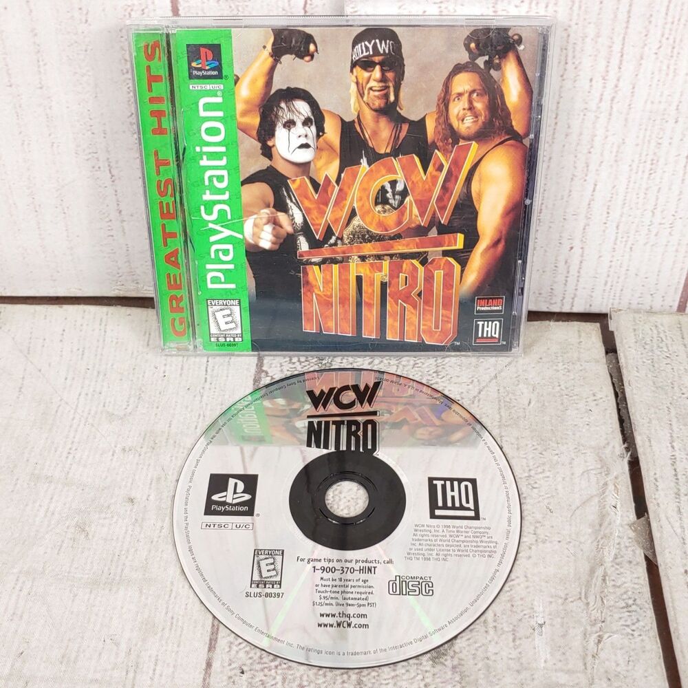 WCW Nitro Sony PlayStation PS1 Video Game Authentic SLUS-00397 Kids - Adult USED